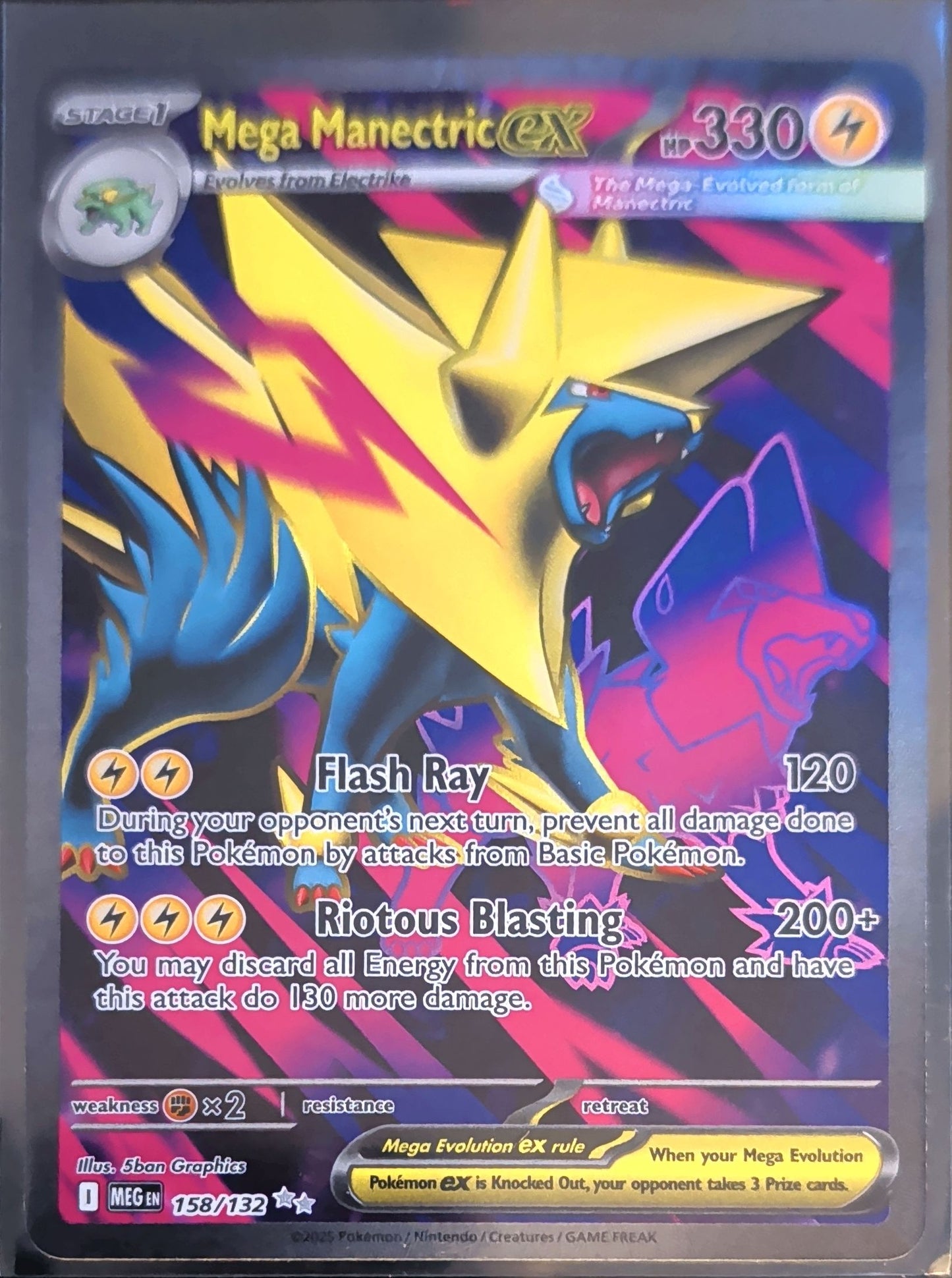 Mega Manectric ex - Ultra Rare ME01: Mega Evolution 158/132 MP