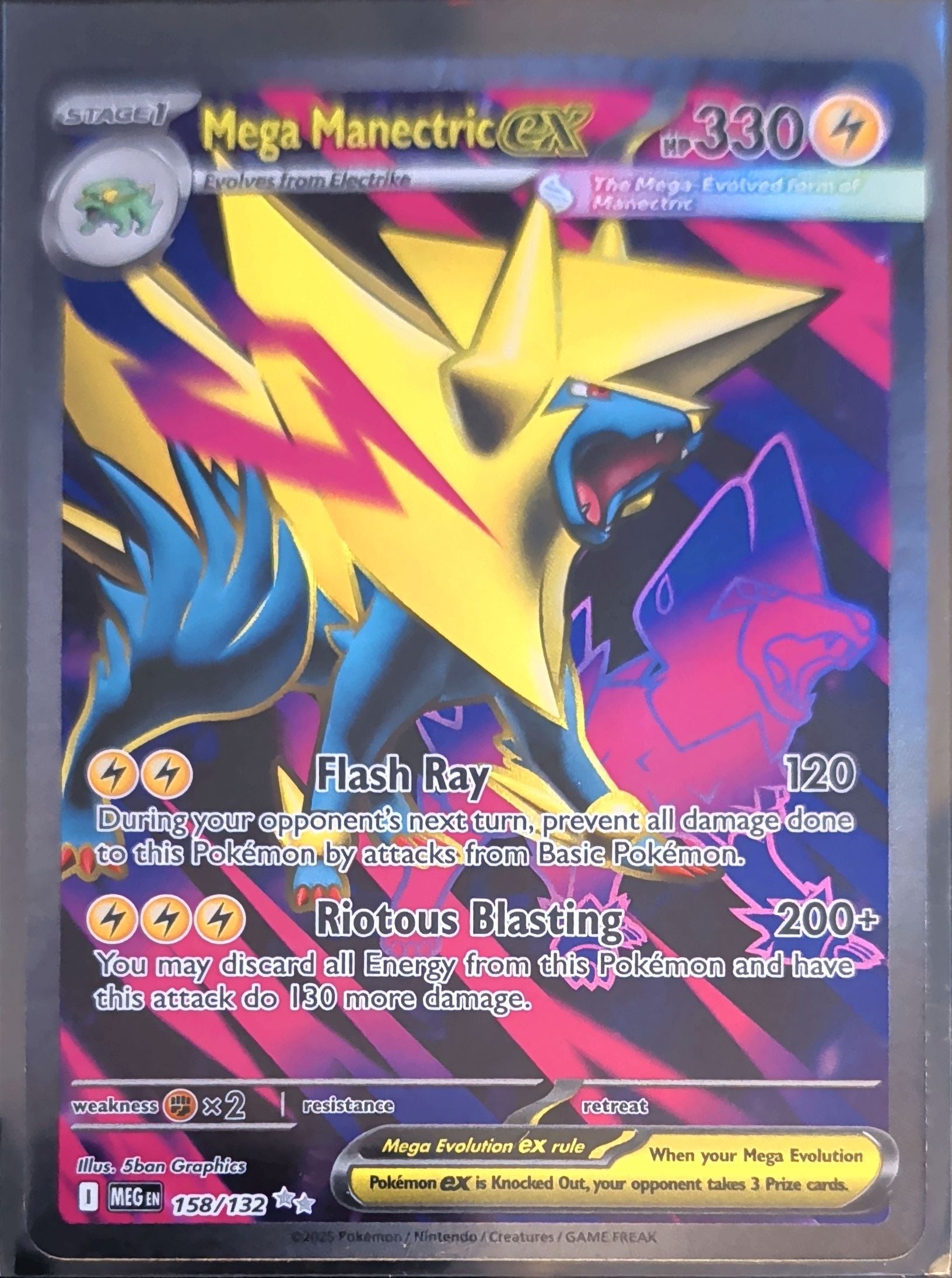 Mega Manectric ex - Ultra Rare ME01: Mega Evolution 158/132 MP