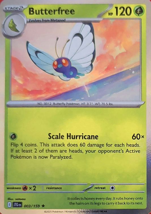 Butterfree Rare SV09: Journey Together 003/159 MP