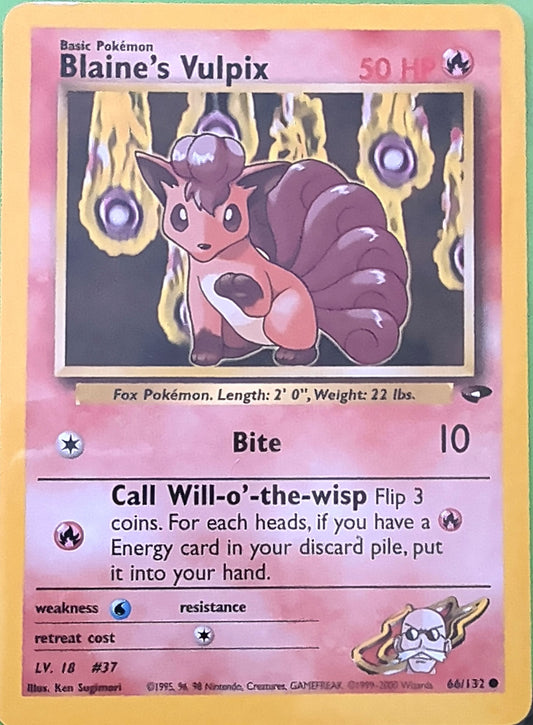 Blaine's Vulpix Common Gym Challenge 066/132 MP