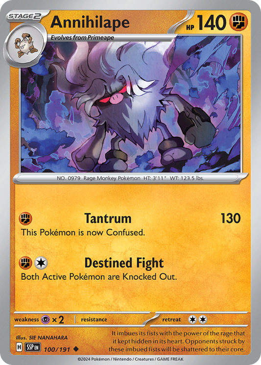 Pokemon Annihilape Surging Sparks 100/191