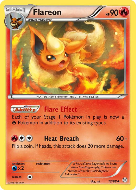 Flareon Uncommon XY - Ancient Origins 13/98 MP (Back)
