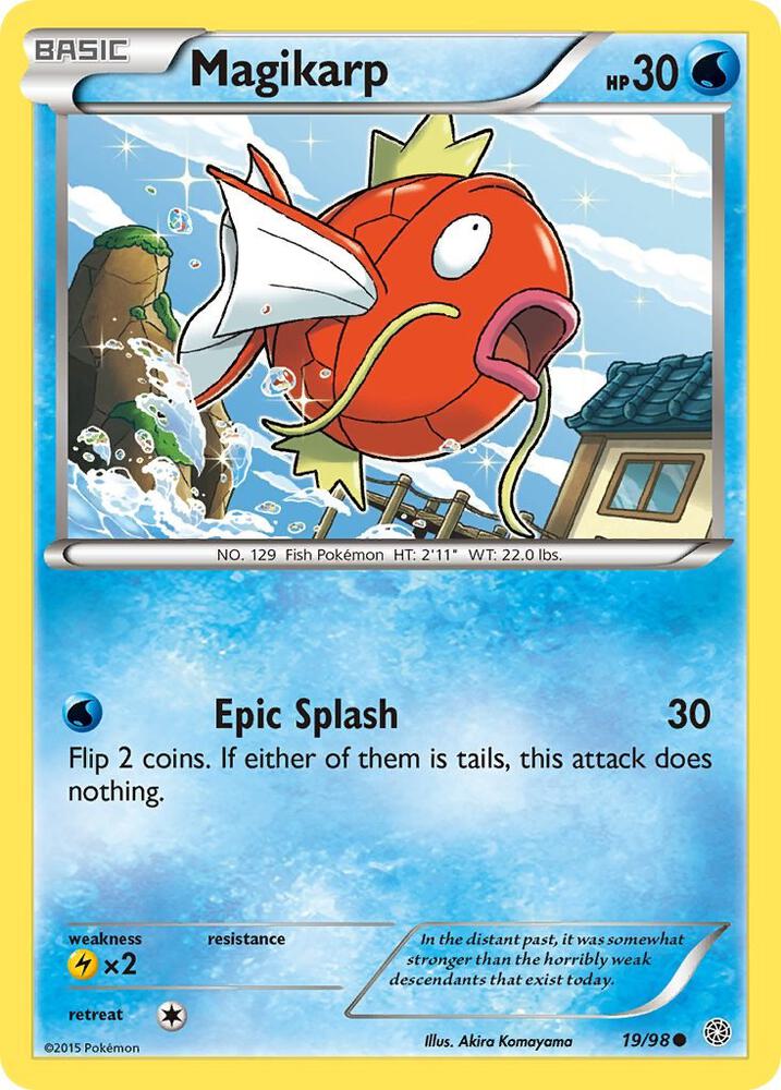 Magikarp Common XY - Ancient Origins 19/98 MP (Back)