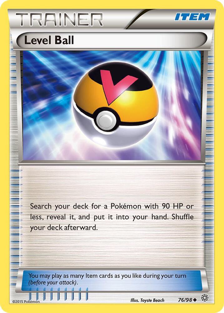 Level Ball Uncommon XY - Ancient Origins 76/98 MP (Back)
