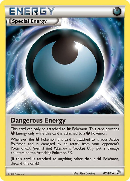 Dangerous Energy Uncommon XY - Ancient Origins 82/98 MP (Back)