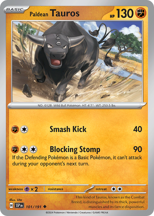 Pokemon Paldean Tauros Surging Sparks 101/191