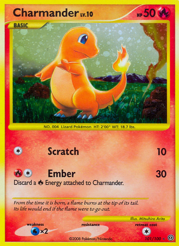 Charmander 101/100 Pokémon Stormfront (2008) English card — catalogue reference