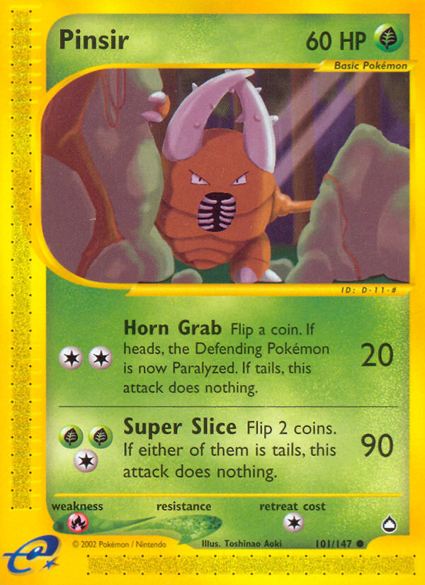 Pinsir 101/147 — Pokémon Aquapolis
