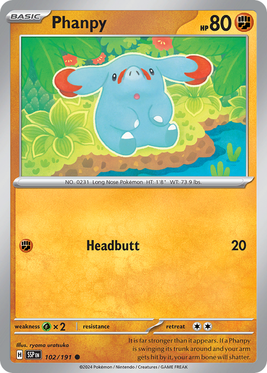 Pokemon Phanpy Surging Sparks 102/191