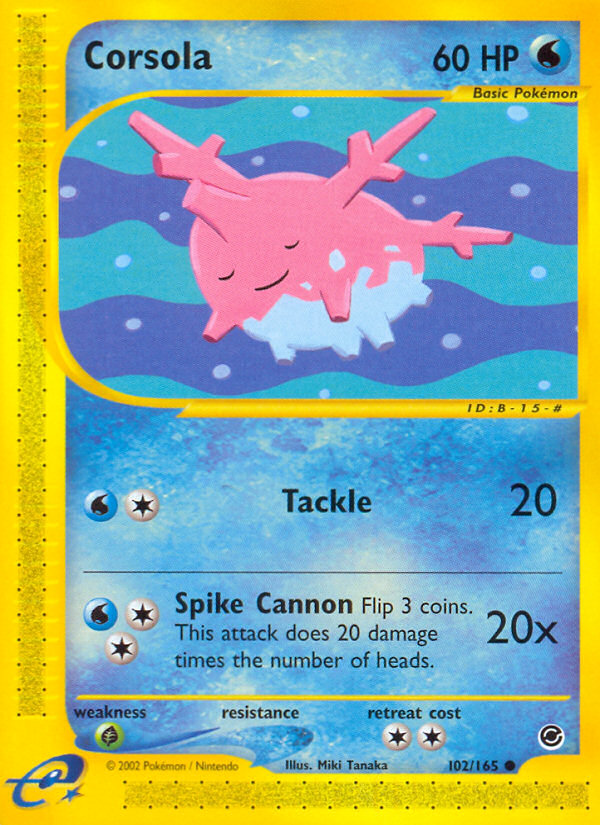 Corsola 102/165 — Pokémon Expedition Base Set