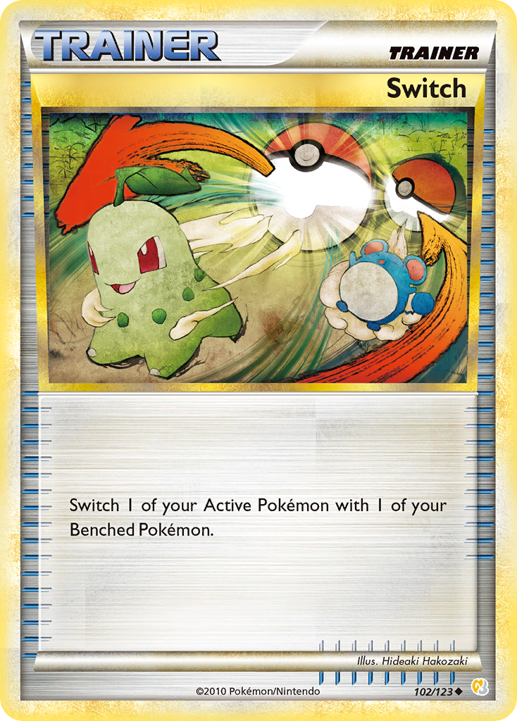Switch 102/123 Pokémon HeartGold & SoulSilver (2010) English card — catalogue reference
