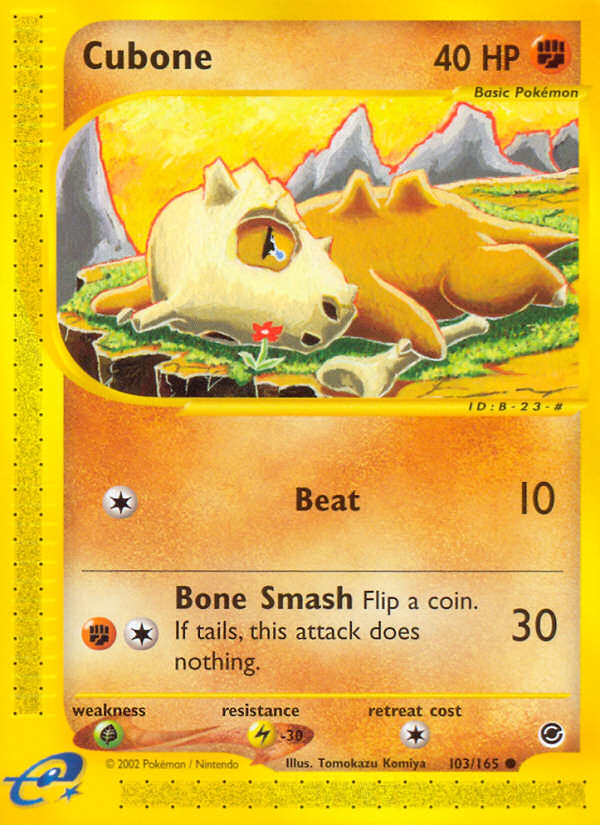 Cubone 103/165 — Pokémon Expedition Base Set