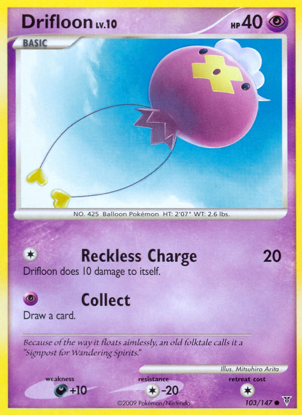 Drifloon 103/147 Pokémon Supreme Victors (2009) English card — catalogue reference