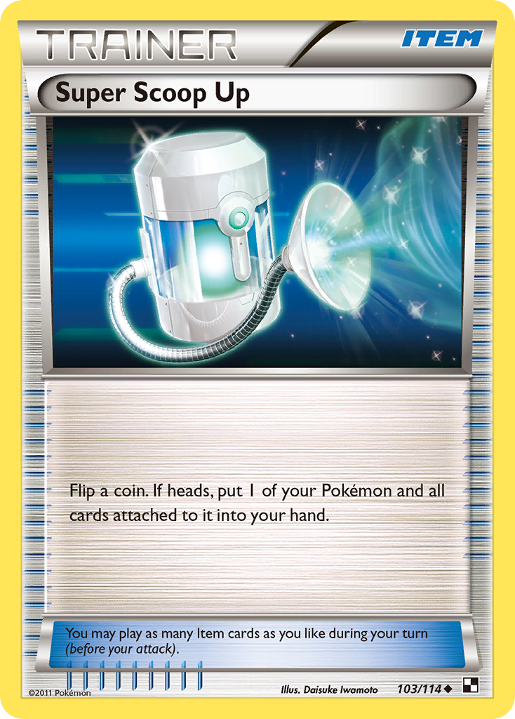 Super Scoop Up 103/114 Pokémon Black & White (2011) English card — catalogue reference