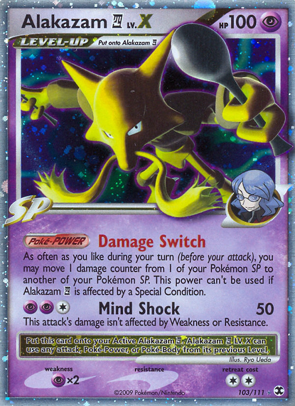 Alakazam E4 LV.X 103/111 Pokémon Rising Rivals (2009) English card — catalogue reference