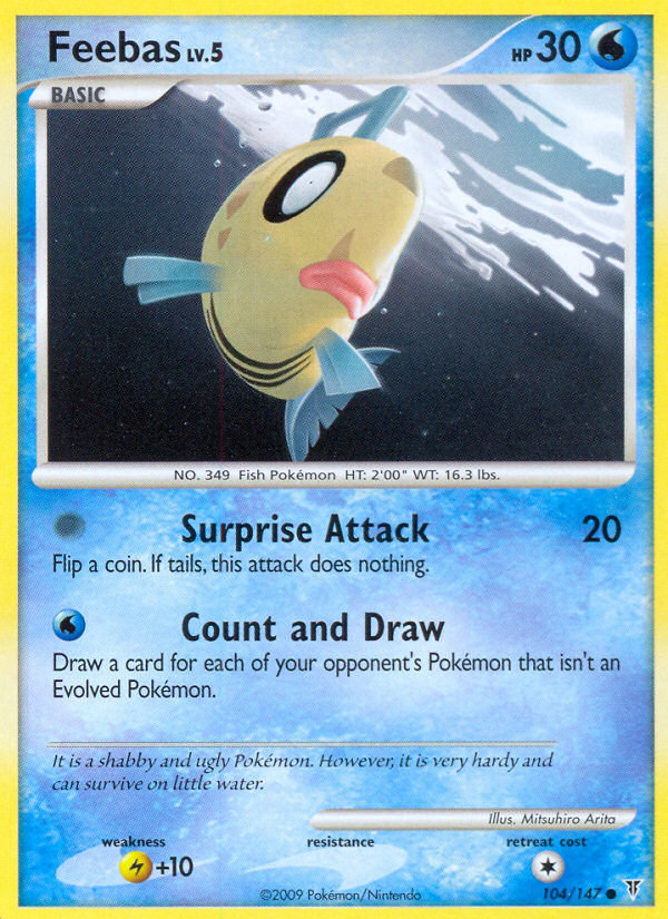 Feebas 104/147 Pokémon Supreme Victors (2009) English card — catalogue reference