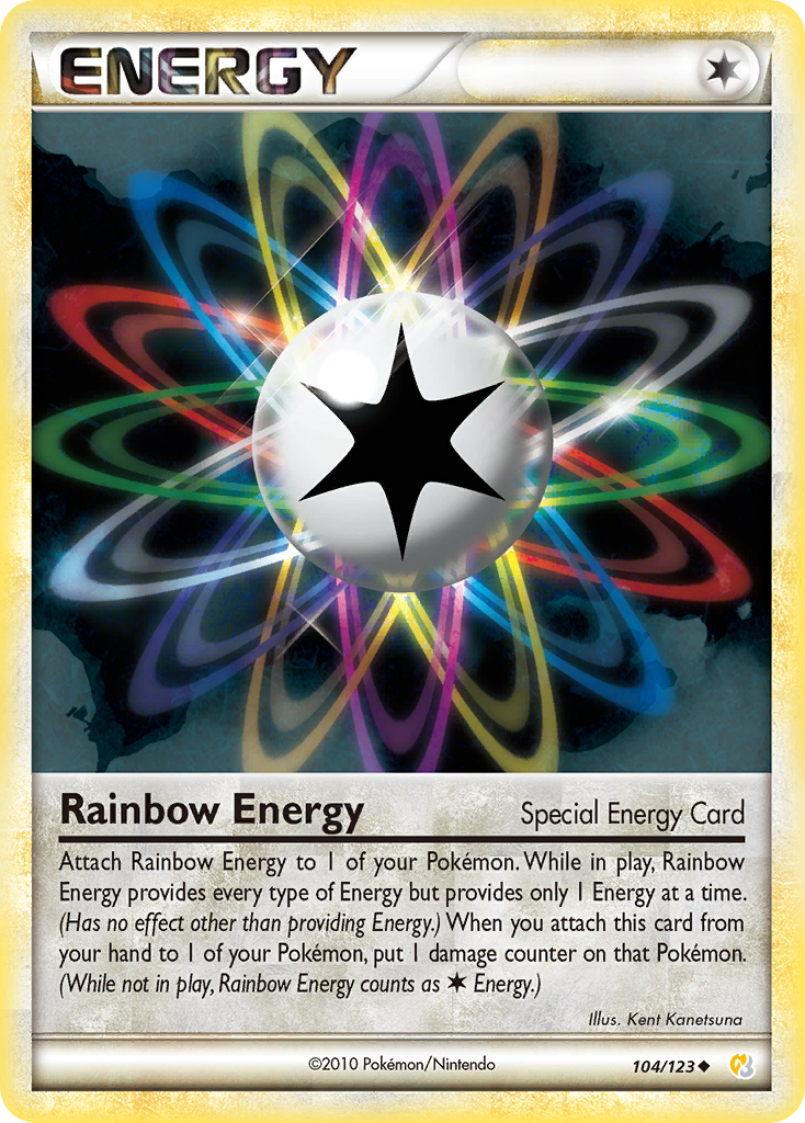 Rainbow Energy 104/123 Pokémon HeartGold & SoulSilver (2010) English card — catalogue reference