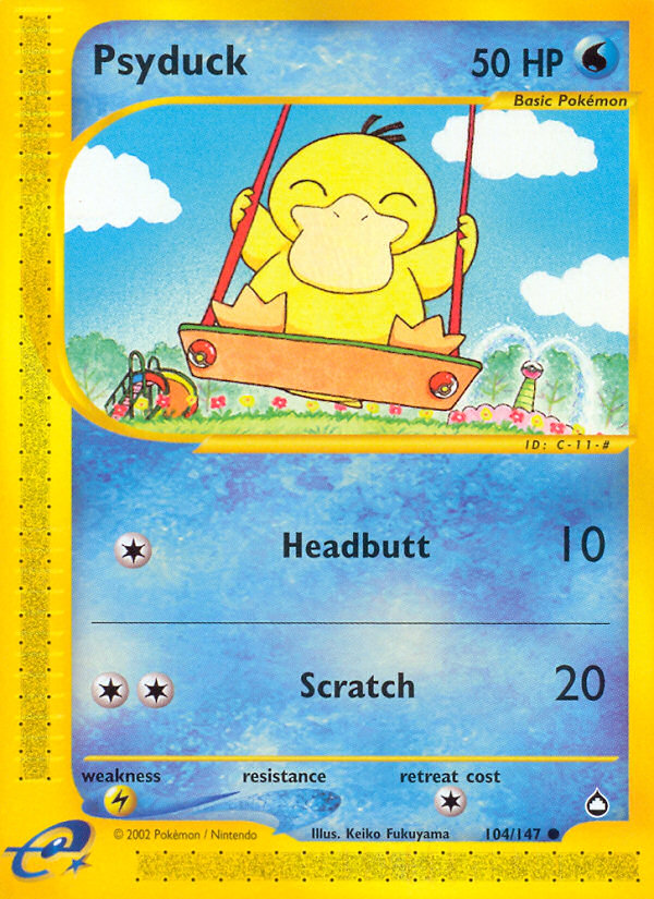 Psyduck 104/147 — Pokémon Aquapolis