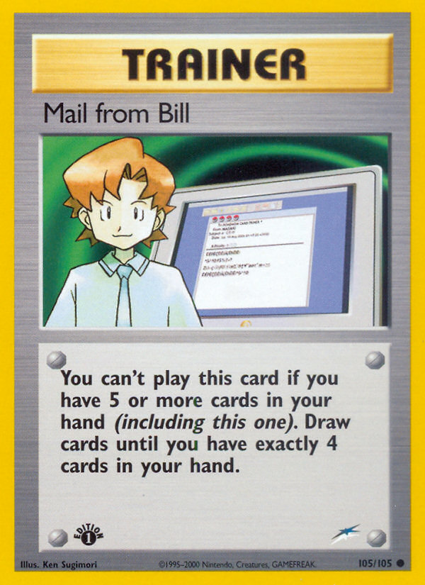 Mail from Bill 105/105 — Pokémon Neo Destiny