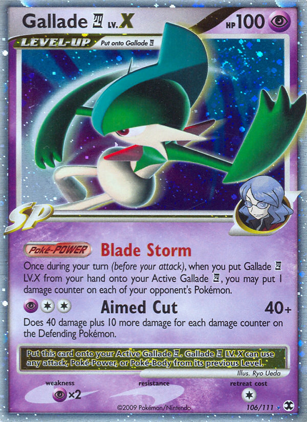 Gallade E4 LV.X 106/111 Pokémon Rising Rivals (2009) English card — catalogue reference