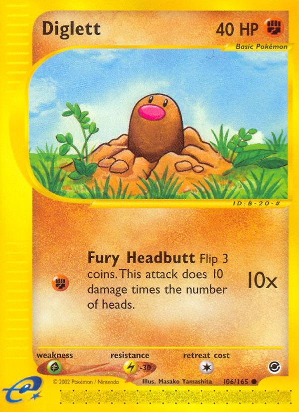 Diglett 106/165 — Pokémon Expedition Base Set