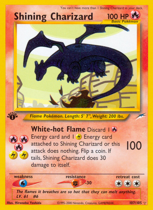 Shining Charizard 107/105 — Pokémon Neo Destiny