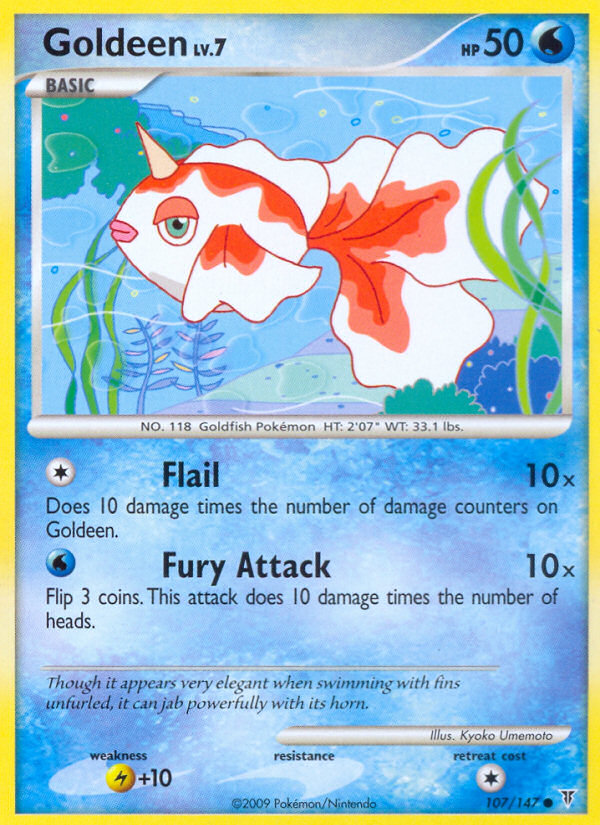 Goldeen 107/147 Pokémon Supreme Victors (2009) English card — catalogue reference