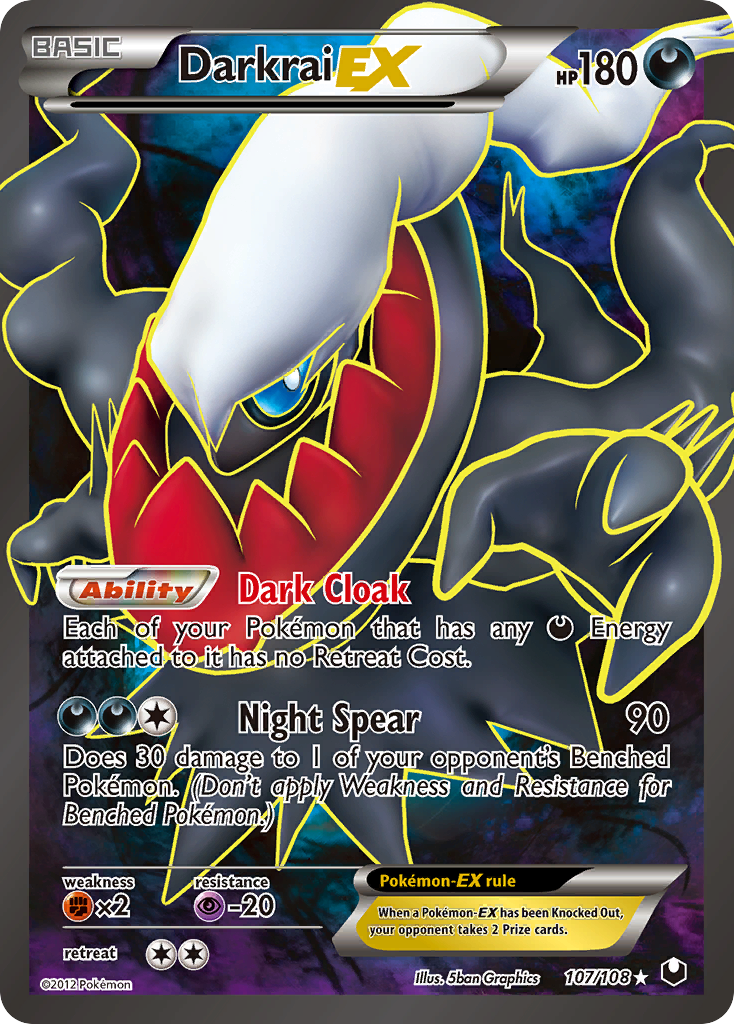 Darkrai-EX 107/108 Pokémon Dark Explorers (2012) English card — catalogue reference