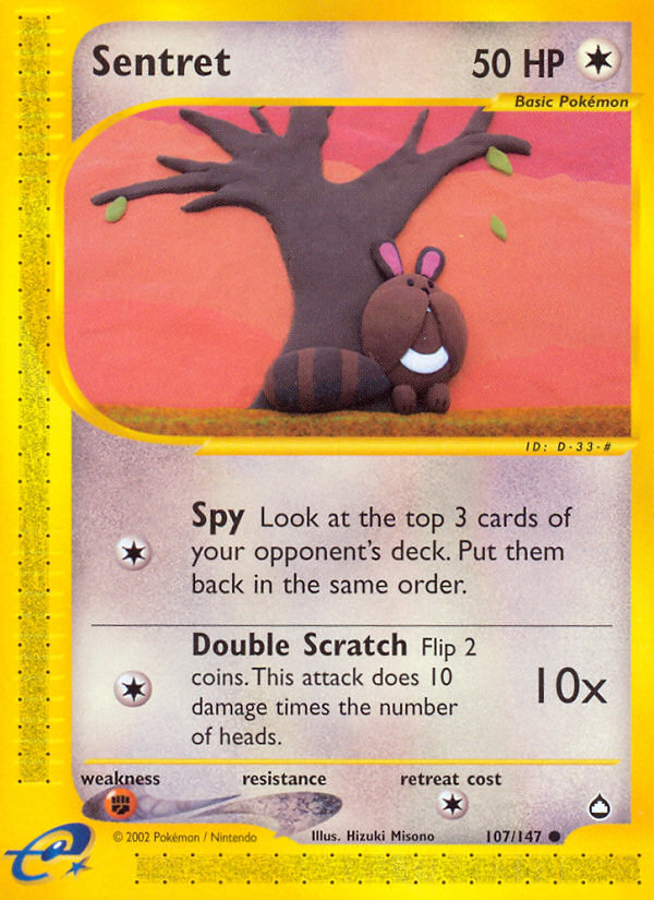 Sentret 107/147 — Pokémon Aquapolis