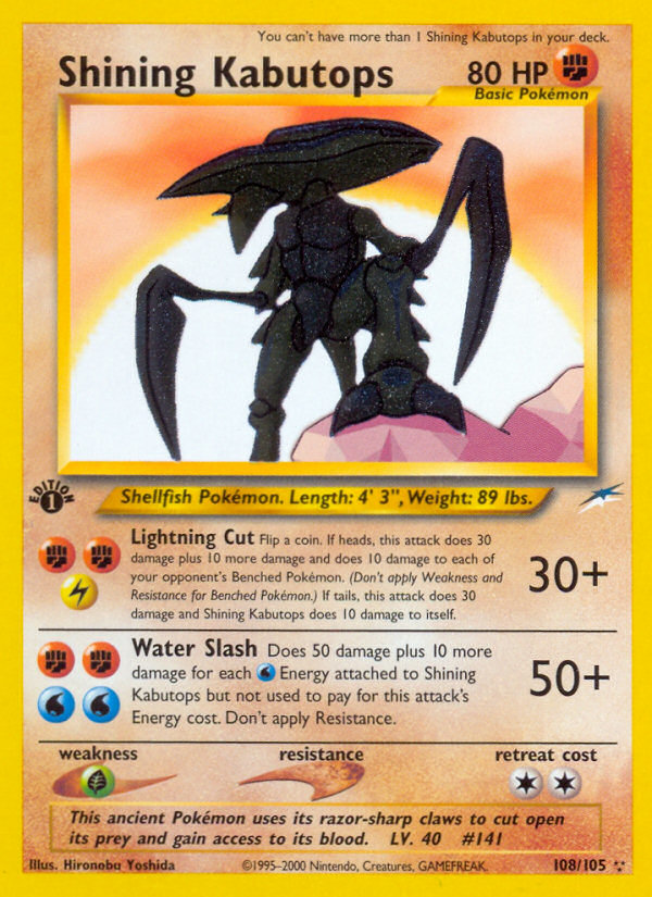 Shining Kabutops 108/105 — Pokémon Neo Destiny
