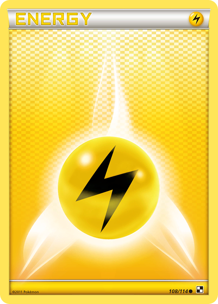 Lightning Energy 108/114 Pokémon Black & White (2011) English card — catalogue reference