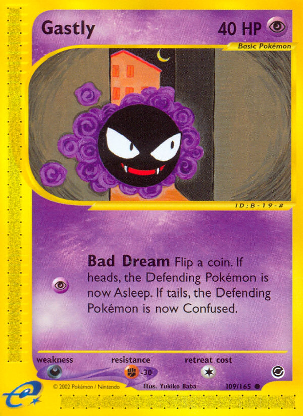 Gastly 109/165 — Pokémon Expedition Base Set