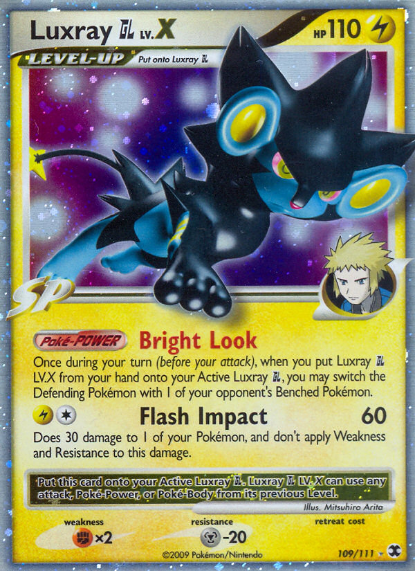 Luxray GL LV.X 109/111 Pokémon Rising Rivals (2009) English card — catalogue reference