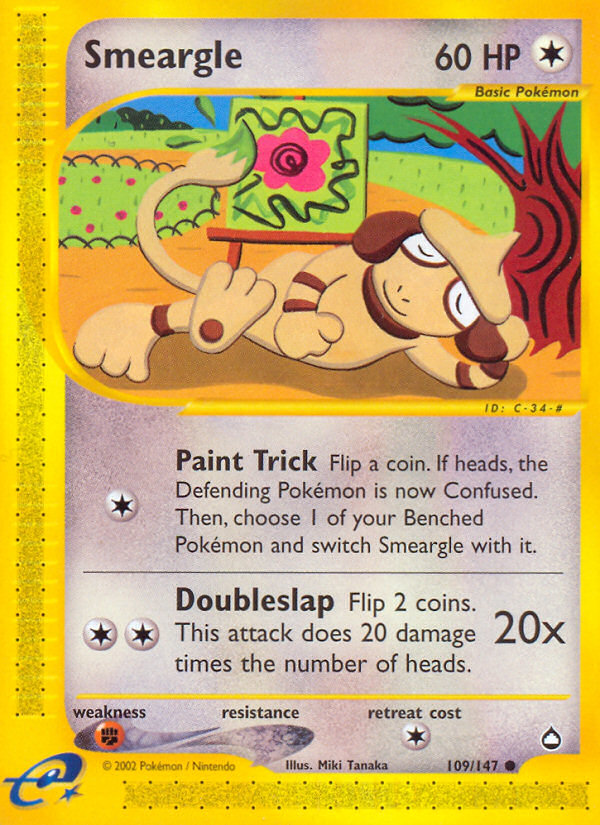 Smeargle 109/147 — Pokémon Aquapolis