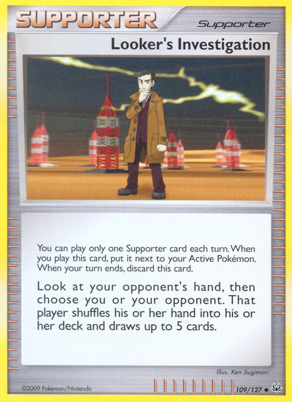 Looker's Investigation 109/127 Pokémon Platinum (2009) English card — catalogue reference