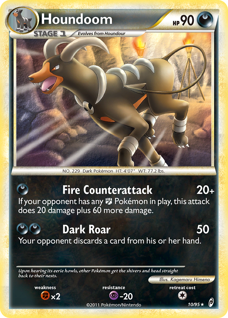 Houndoom 10/95 Pokémon Call of Legends (2011) English card — catalogue reference