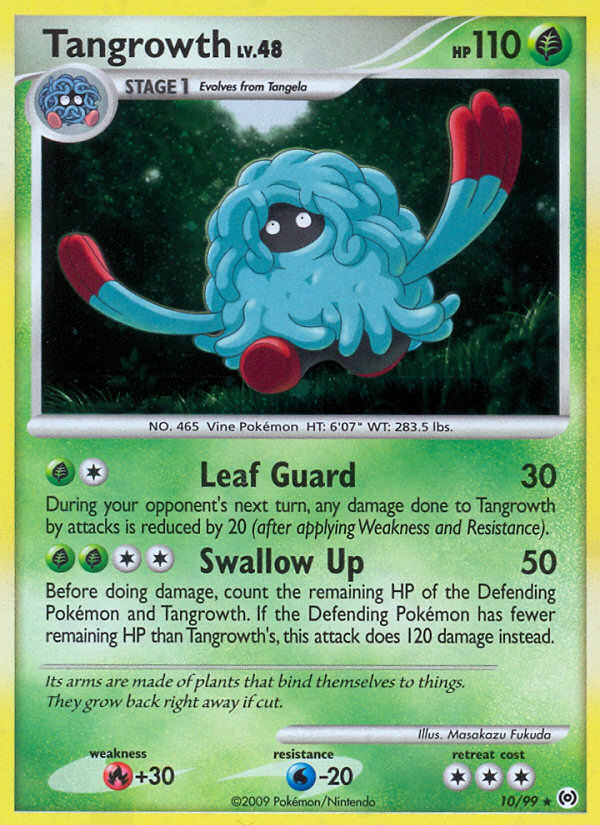Tangrowth 10/99 Pokémon Arceus (2009) English card — catalogue reference