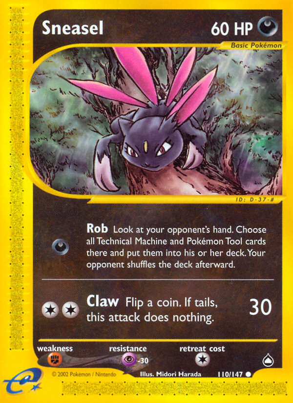 Sneasel 110/147 — Pokémon Aquapolis