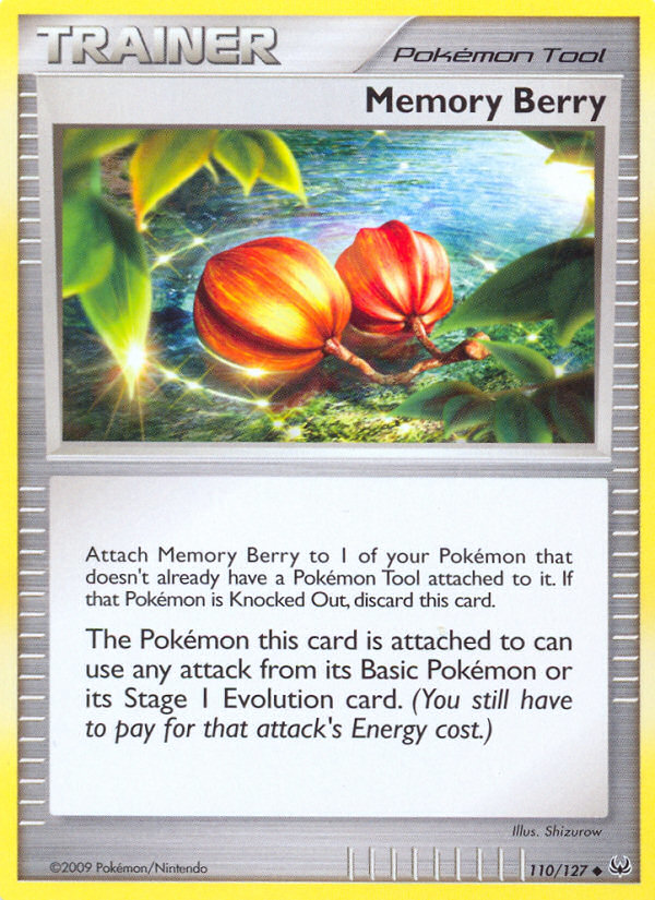 Memory Berry 110/127 Pokémon Platinum (2009) English card — catalogue reference