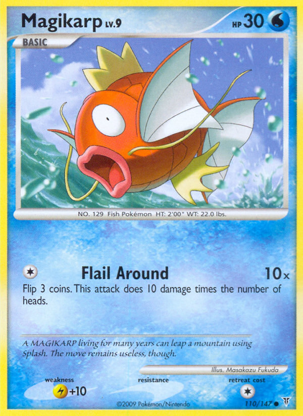 Magikarp 110/147 Pokémon Supreme Victors (2009) English card — catalogue reference