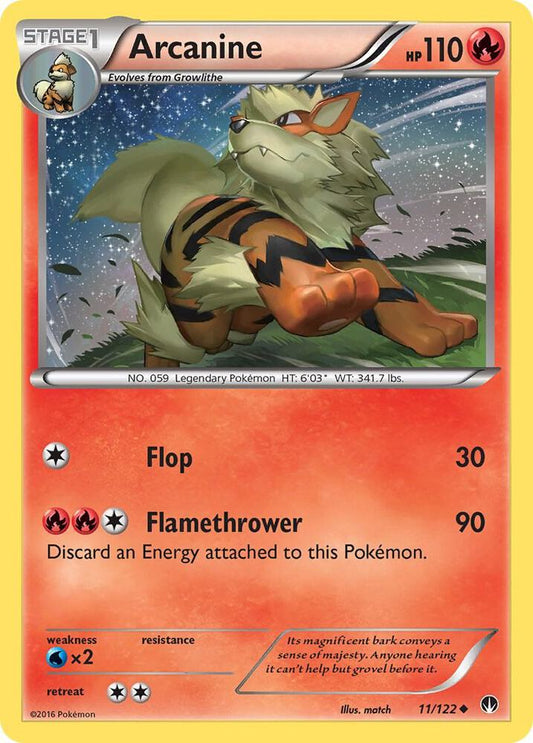 Arcanine Uncommon XY - BREAKpoint 11/122 MP (Back)