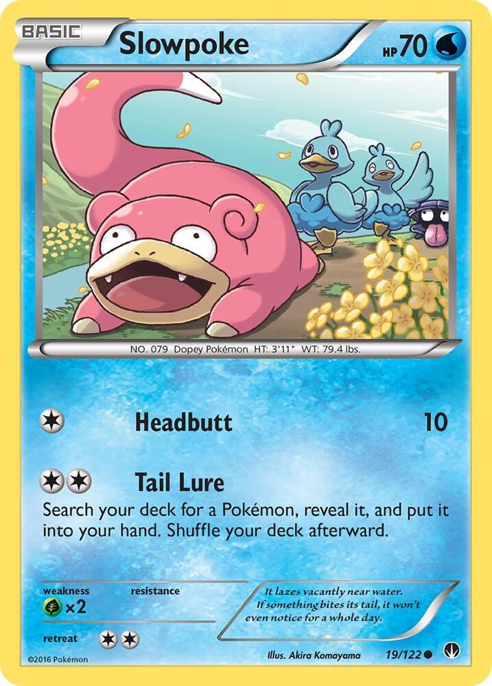 Slowpoke Common XY - BREAKpoint 19/122 MP (Back)