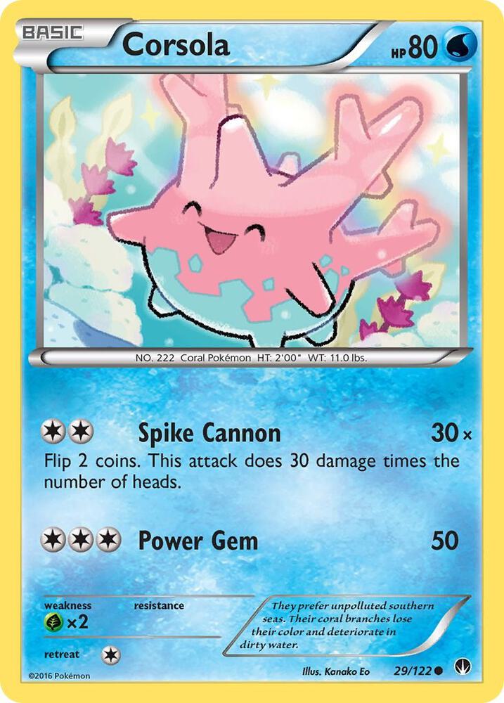 Corsola Common XY - BREAKpoint 29/122 MP (Back)
