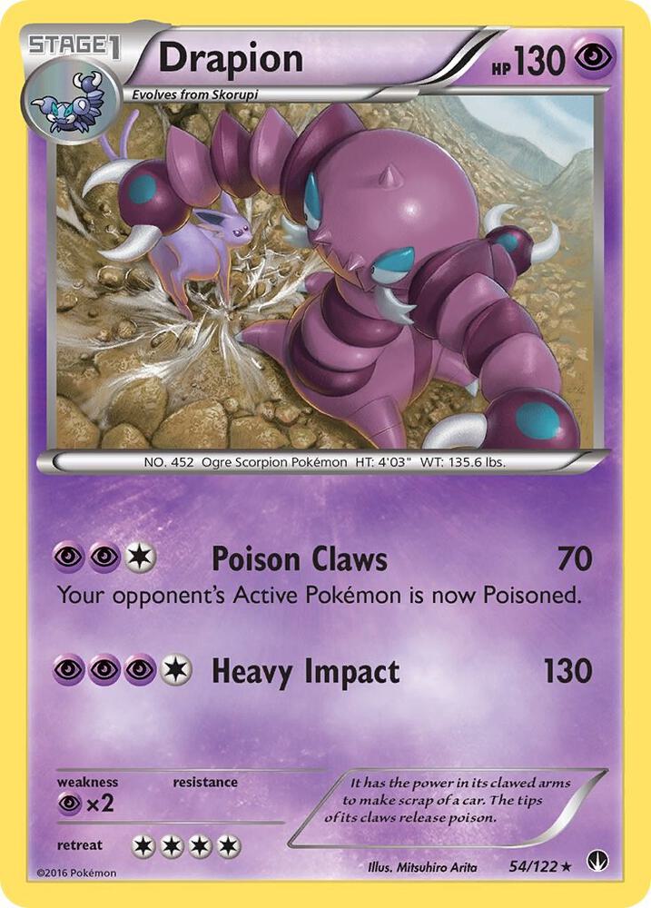 Drapion Rare XY - BREAKpoint 54/122 MP (Back)