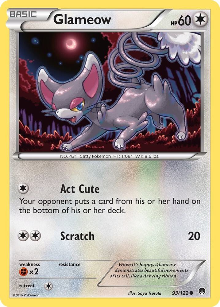 Glameow Common XY - BREAKpoint 93/122 MP (Back)