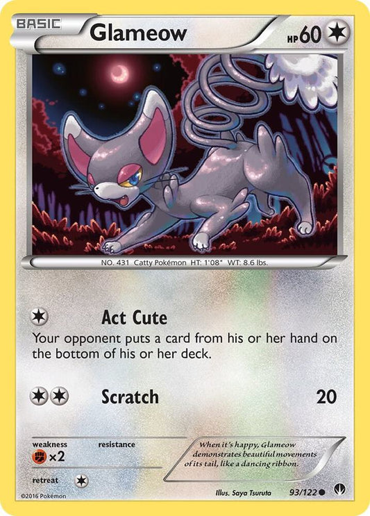 Glameow Common XY - BREAKpoint 93/122 MP (Back)