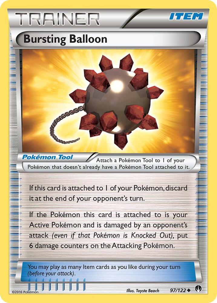 Bursting Balloon Uncommon XY - BREAKpoint 97/122 MP (Back)