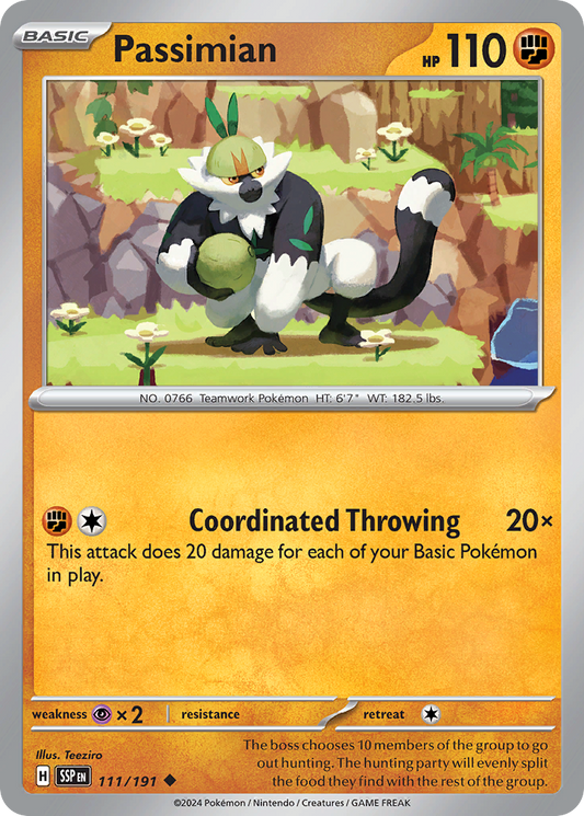 Pokemon Passimian Surging Sparks 111/191