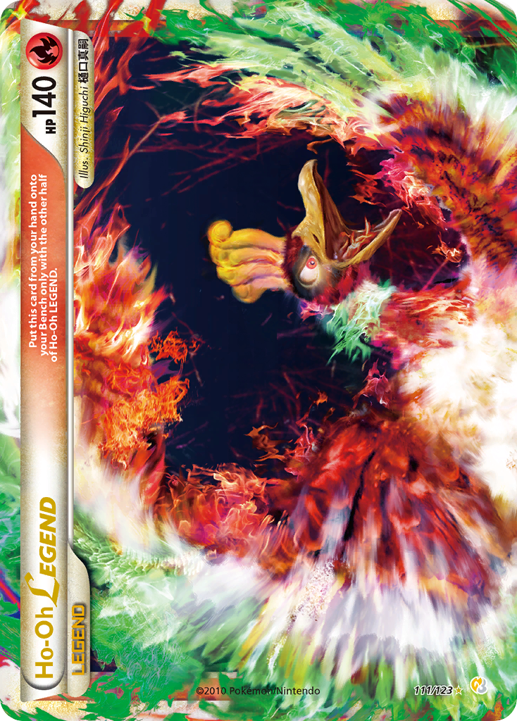 Ho-Oh LEGEND (Top Half) 111/123 Pokémon HeartGold & SoulSilver (2010) English card — catalogue reference