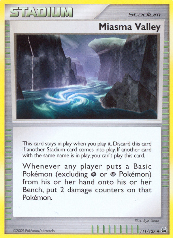 Miasma Valley 111/127 Pokémon Platinum (2009) English card — catalogue reference